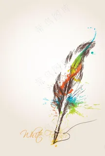 欧式风格的羽毛笔图片