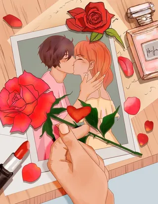 情人节插画 520海报 七夕 图片