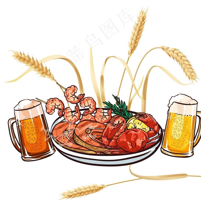 宵夜图片ai矢量模版下载