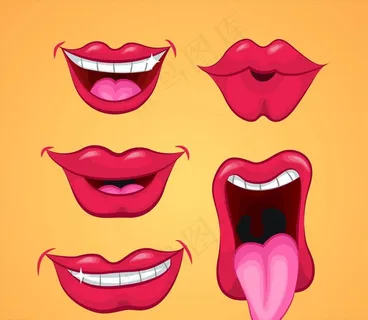 卡通嘴图片