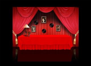 红色高端签到图片