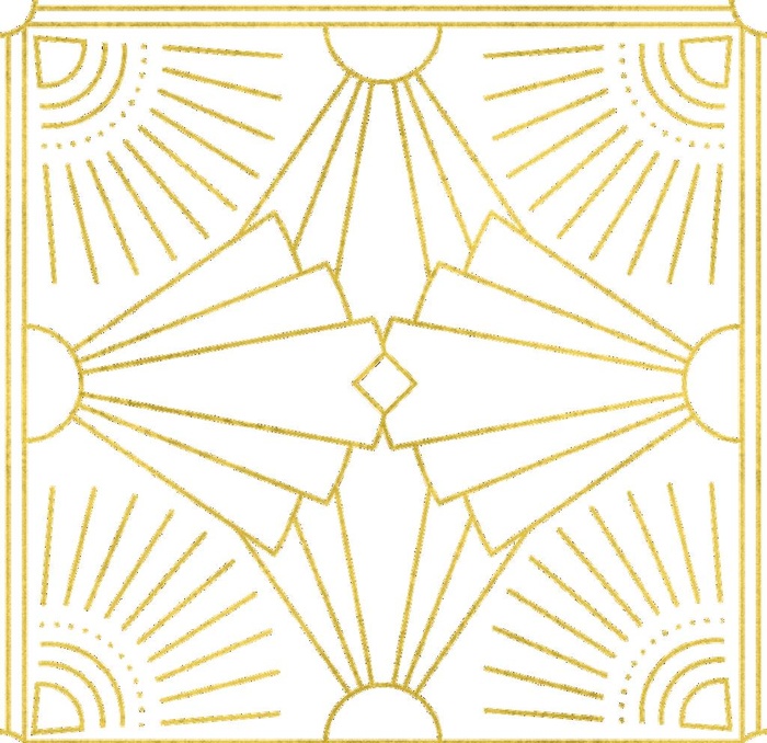 金色抽象线条图案奢华大气图片