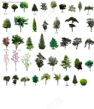 PSD分层园林素材图片