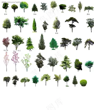 PSD分层园林素材图片