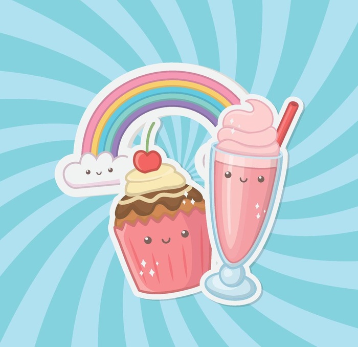 小清新点心卡通图案图片