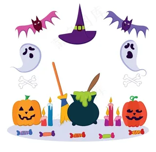 万圣节元素图片