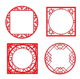 中式圆框图片