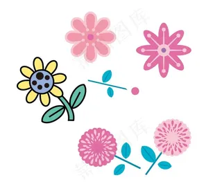 卡通花朵图片