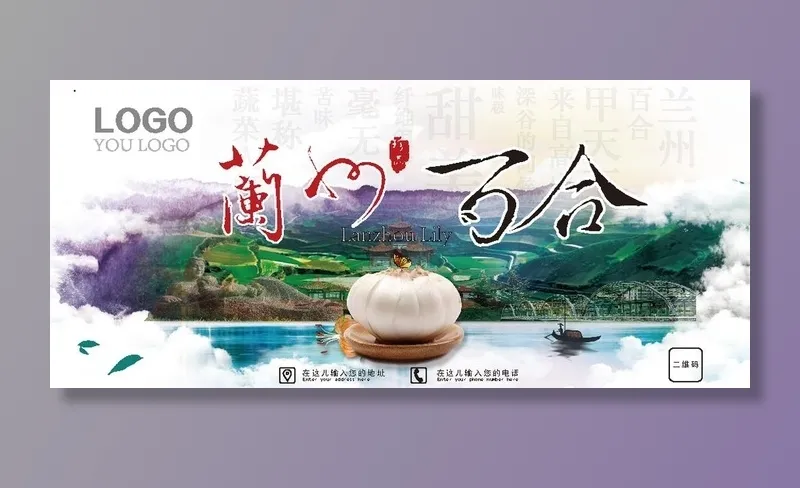 兰州百合贴纸平面图图片ai矢量模版下载