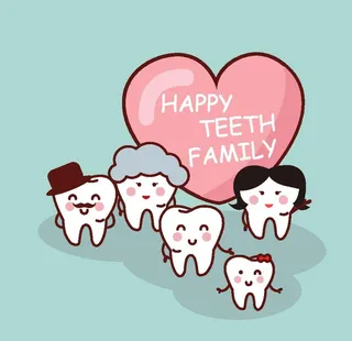 牙齿医疗手绘图标矢量图片