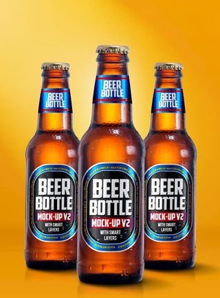 啤酒瓶样机图片
