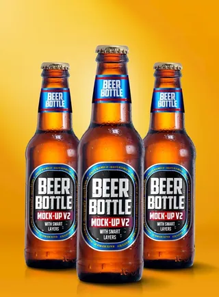 啤酒瓶样机图片