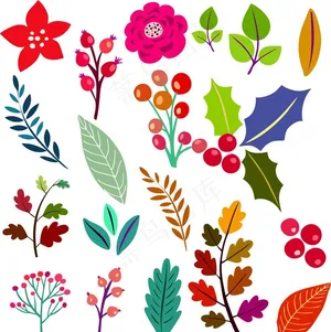 手绘花矢量图图片