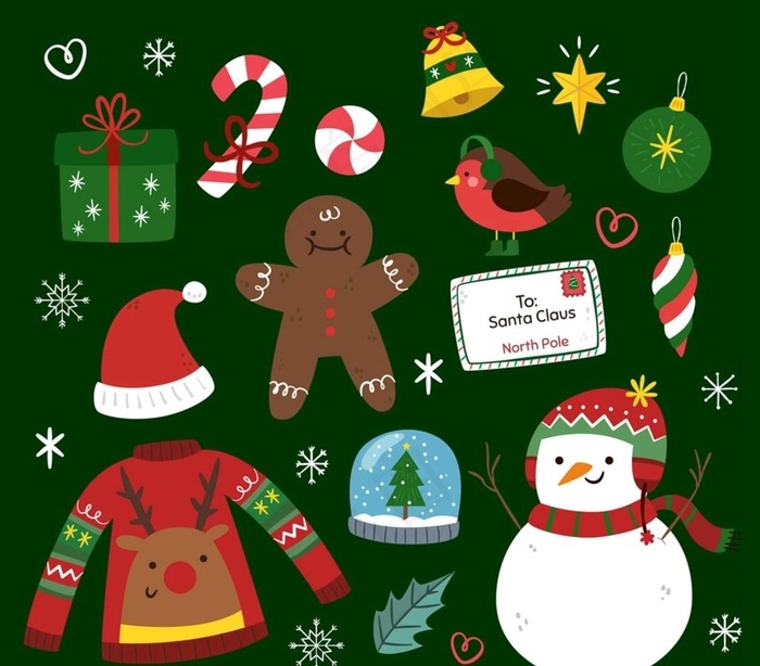 可爱圣诞节元素图片