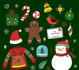 可爱圣诞节元素图片