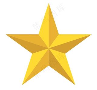 矢量金色渐变五角星图片