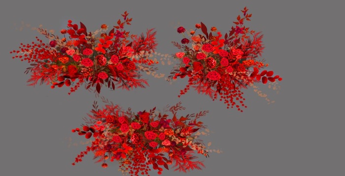 婚礼花艺素材图片(1200x650)psd模版下载