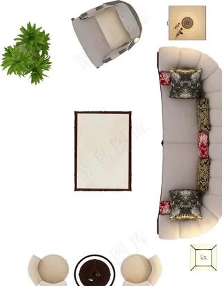 彩平沙发组合图片