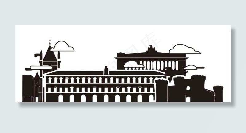 意大利建筑矢量图图片