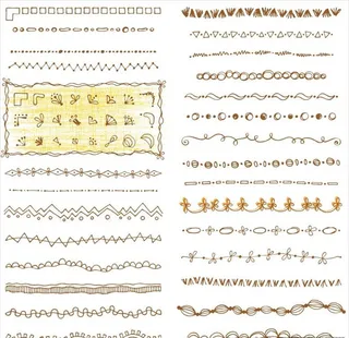 卡通绿叶花边图片