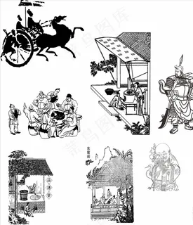 古风人物线稿图片 古风人物线稿图片