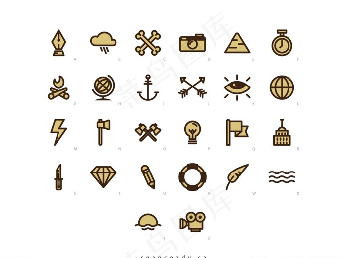 简约网络图标简笔画图片