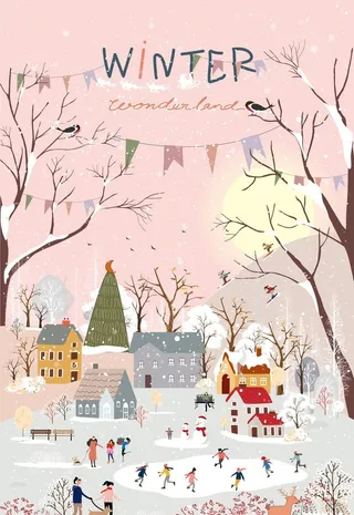 冬天海报背景图片