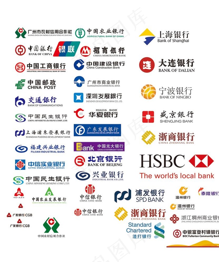 各大银行logo矢量 图片cdr矢量模版下载