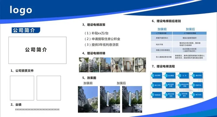 电梯公司宣传展板图片cdr矢量模版下载