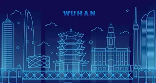 武汉城市剪影图片