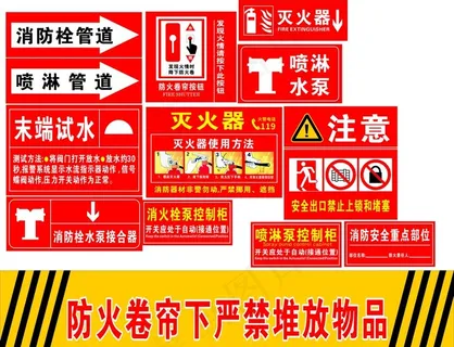 消防贴示图片