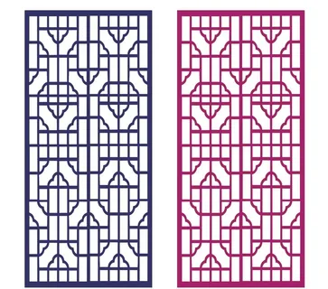 中式窗棂窗格边框PSD分层素材图片