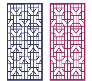 中式窗棂窗格边框PSD分层素材图片