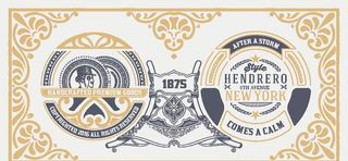 复古欧式酒标签设计图片