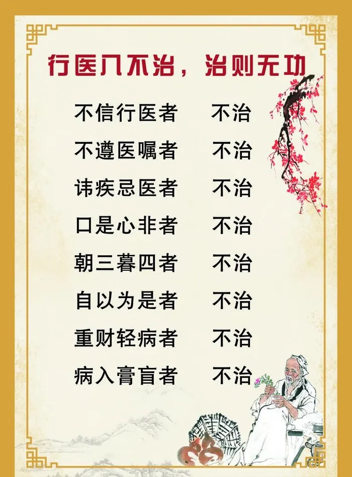 行医八不治图片cdr矢量模版下载