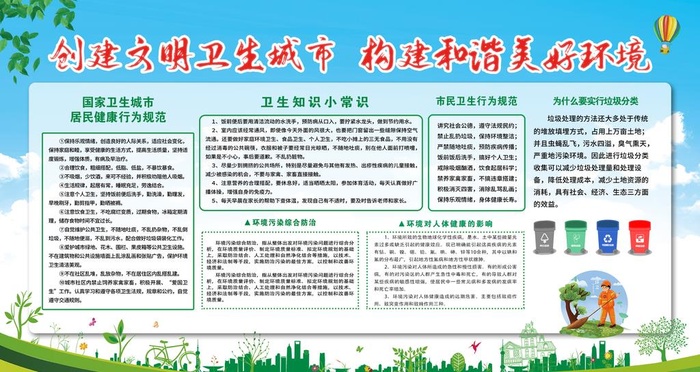 创文创卫展板图片