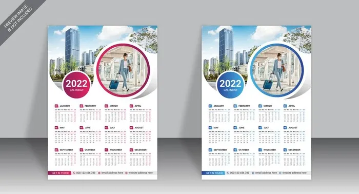 2022台历图片eps,ai矢量模版下载