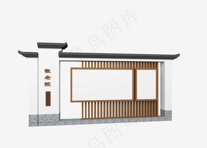 中式宣传栏图片ai矢量模版下载