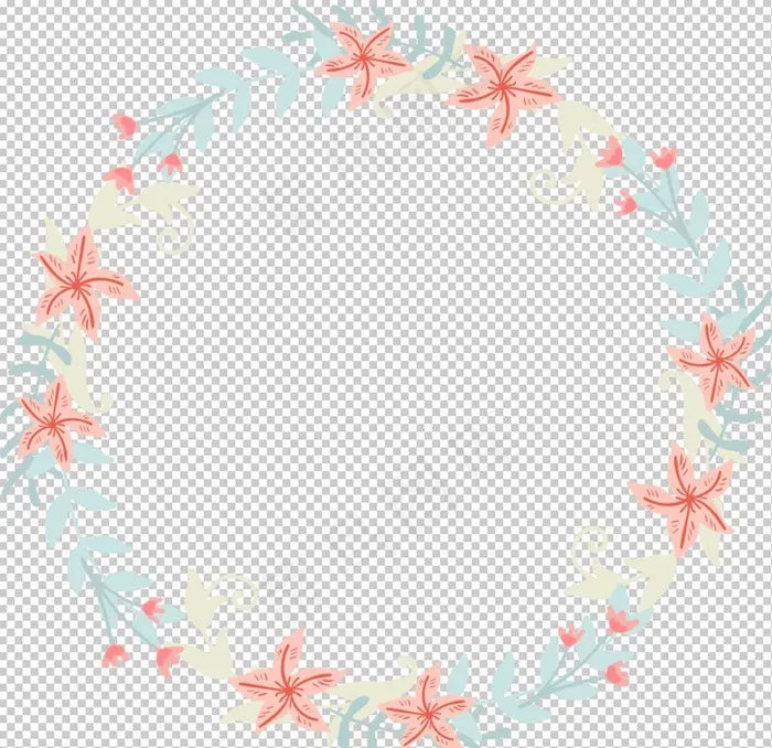 花环图片(1772x1772)psd模版下载