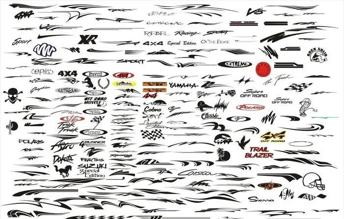 车贴图案图片cdr矢量模版下载