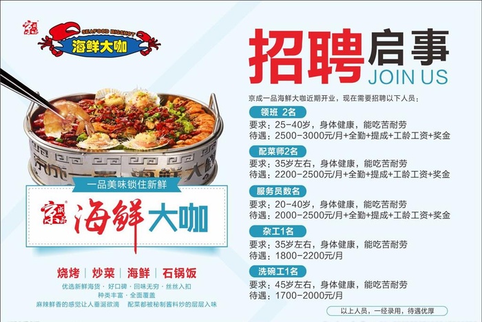 海鲜大咖 招聘图片