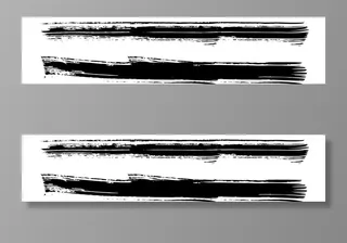 中国风简约毛笔笔触水墨风线条图片