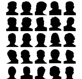 男子头像剪影图片