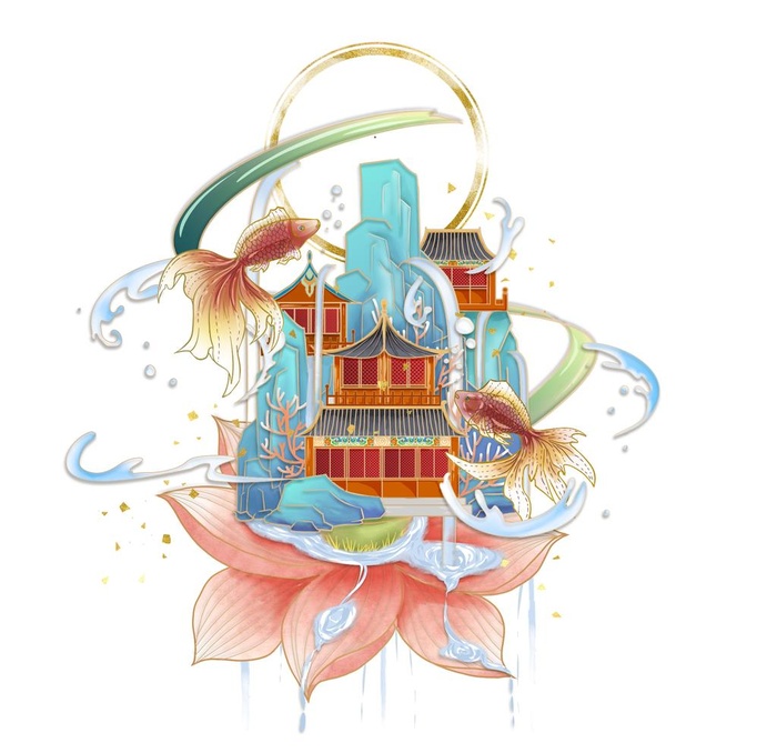 国潮建筑图片