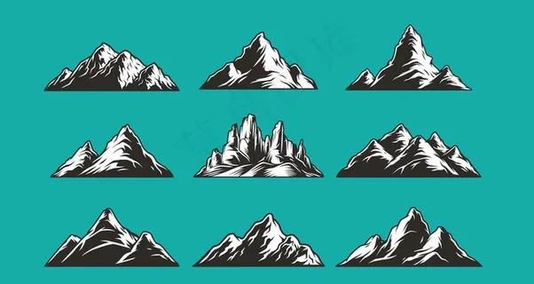矢量山峰图片