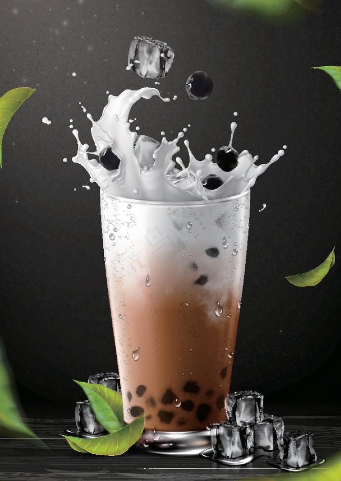 奶茶图片eps,ai矢量模版下载