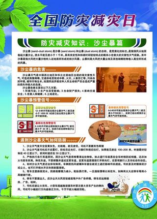 全国防灾减灾日展板图片