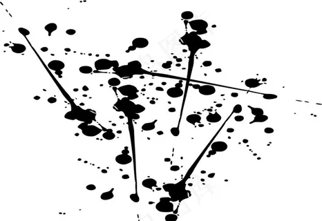 泼墨喷溅墨汁图片