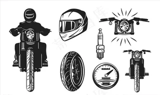 摩托车元素图片