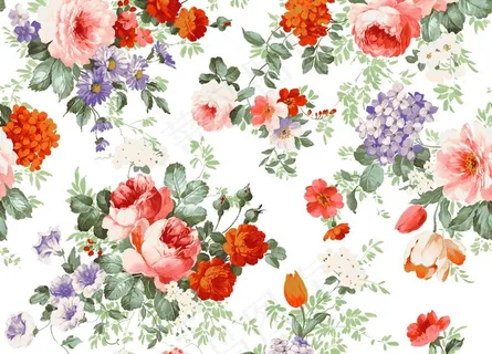 手绘花  数码印花  大牌印花图片